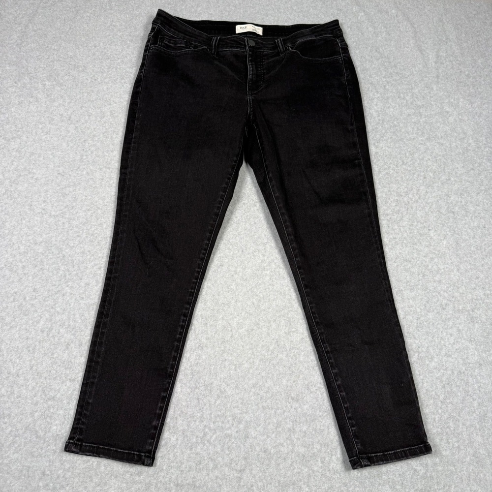 BKE Payton Mid Rise Ankle Skinny Jeans Black Denim 31x27 Universal Fit